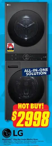 The Good Guys Lg washtower™ combo washer dryer offer