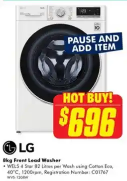 The Good Guys Lg front load washer offer