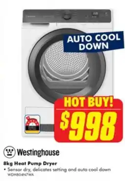 The Good Guys Westinghouse heat pump dryer offer