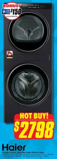 The Good Guys Haier laundry centre combo washer dryer offer