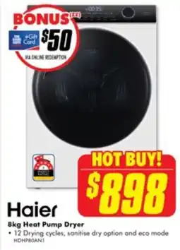 The Good Guys Haier heat pump dryer offer