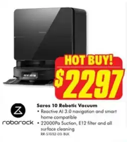 The Good Guys Roborock saros 10 robotic vacuum offer