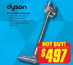 The Good Guys Dyson v8 cordless vacuum offer