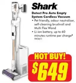 The Good Guys Shark detect pro auto empty system cordless vacuum offer