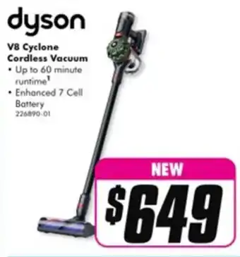 The Good Guys Dyson v8 cyclone cordless vacuum offer