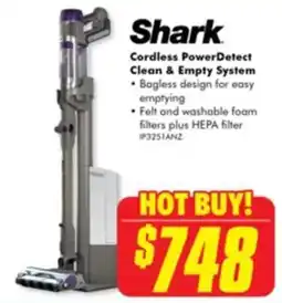 The Good Guys Shark cordless powerdetect clean & empty system offer