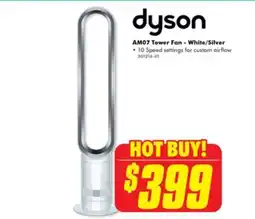 The Good Guys Dyson am07 tower fan - white/silver offer