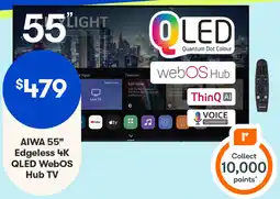 BIG W AIWA 55" Edgeless 4K QLED WebOS Hub TV offer