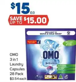 Foodland Omo 3in1 laundry capsules offer