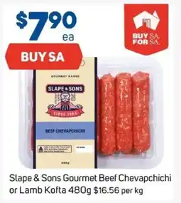Foodland Slape & sons gourmet beef chevapchichi or lamb kofta offer