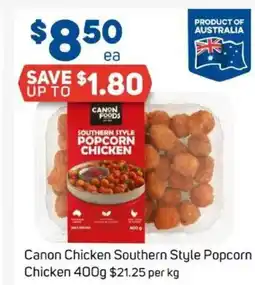 Foodland Canon chicken southern style popcorn chicken offer