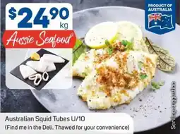 Foodland Australian Squid Tubes offer