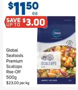 Foodland Global seafoods premium scallops roe-off offer