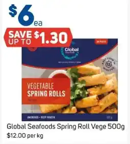 Foodland Global seafoods spring roll vege offer