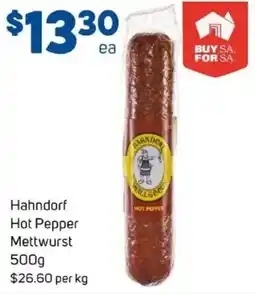 Foodland Hahndorf hot pepper mettwurst offer