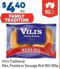 Foodland Vili's traditional pies, pasties or sausage roll offer