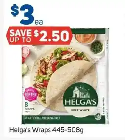 Foodland Helga's wraps offer