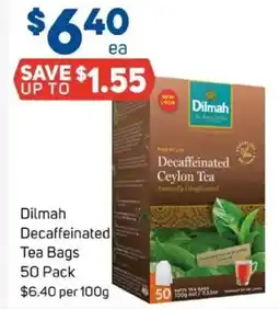 Foodland Dilmah decaffeinated tea bags offer