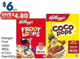 Foodland Kellogg's froot loops or coco pops offer