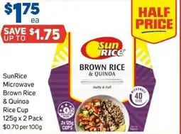Foodland Sunrice microwave brown rice & quinoa rice cup offer
