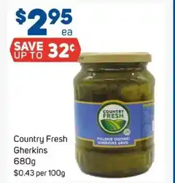 Foodland Country fresh gherkins offer