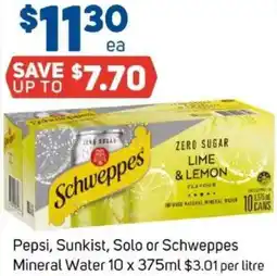 Foodland Pepsi, Sunkist, Solo or Schweppes Mineral Water offer