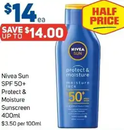 Foodland Nivea Sun SPF 50+ Protect & Moisture Sunscreen offer