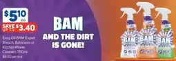 Foodland Easy Off BAM Expert Bleach, Bathroom or Kitchen Power Cleaners offer