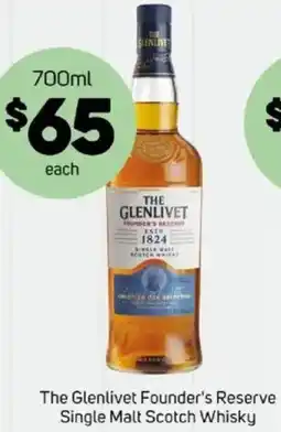 Foodland The Glenlivet Founder's Reserve Single Malt Scotch Whisky offer