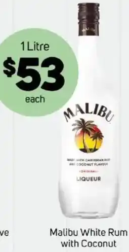 Foodland Malibu White Rum with Coconut offer
