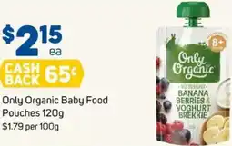 Foodland Only Organic Baby Food Pouches offer