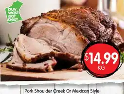 Spudshed Pork Shoulder Greek Or Mexican Style offer