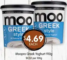 Spudshed Moopro Greek Yoghurt offer