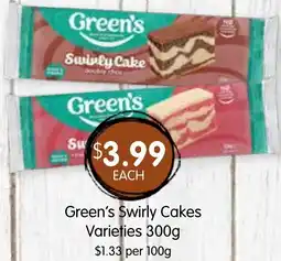 Spudshed Green's Swirly Cakes offer