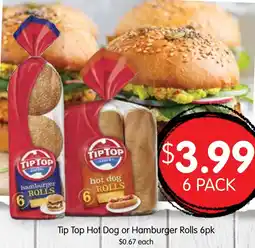 Spudshed Tip Top Hot Dog or Hamburger Rolls offer