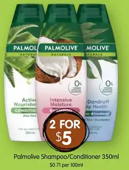 Spudshed Palmolive shampoo/conditioner offer