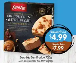 Spudshed Sara lee semifreddo offer