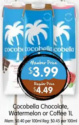 Spudshed Cocobella Chocolate, Watermelon or Coffee offer