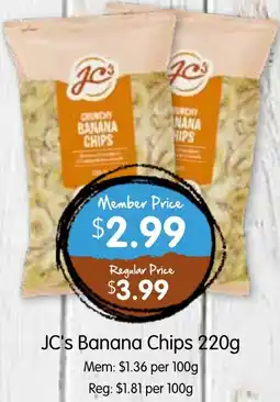 Spudshed JC's Banana Chips offer