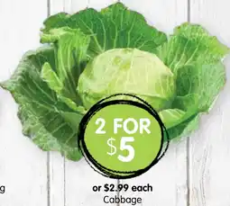 Spudshed Cabbage offer