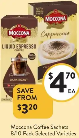 Foodworks Moccona Coffee Sachets offer