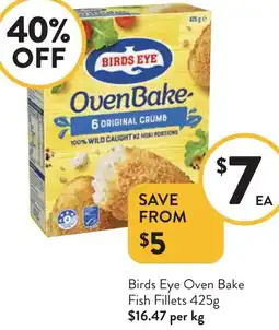 Foodworks Birds Eye Oven Bake Fish Fillets offer
