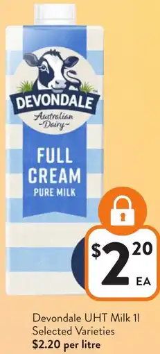 Foodworks Devondale UHT Milk offer