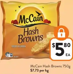 Foodworks McCain Hash Browns offer