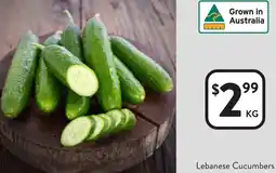 Foodworks Lebanese Cucumbers offer