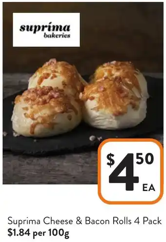 Foodworks Suprima Cheese & Bacon Rolls offer