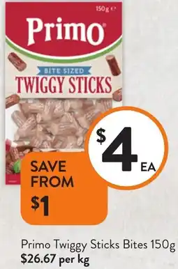 Foodworks Primo Twiggy Sticks Bites offer