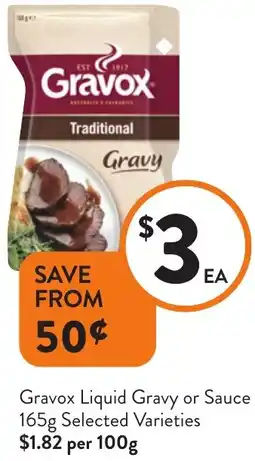 Foodworks Gravox Liquid Gravy or Sauce offer
