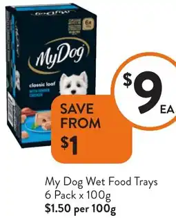 Foodworks My Dog Wet Food Trays offer