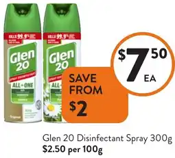 Foodworks Glen 20 Disinfectant Spray offer